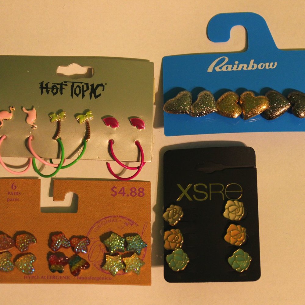 4 Sets - Over 20 Pairs of Earrings